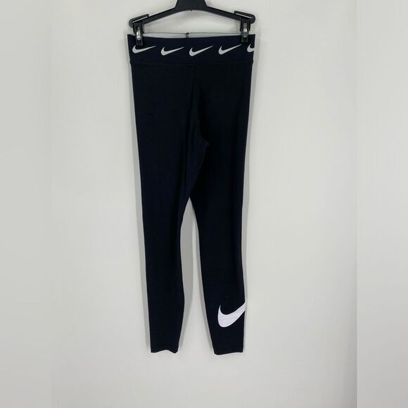 Nike Black and White Leggings with Bold Swoosh size XS - Picture 1 of 3